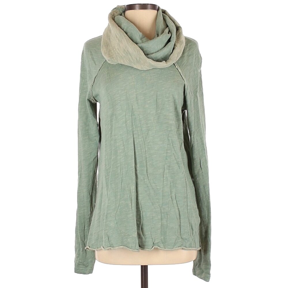 Free People FP Beach Cowl Neck Mint Green Sweatshirt XS to S NWOT